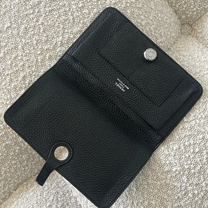 Thrifted wallet leather pebbled